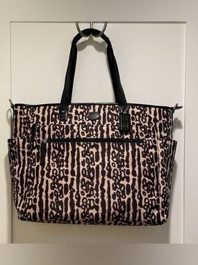 Coach Getaway Ocelot Print Nylon Large Tote NWOT